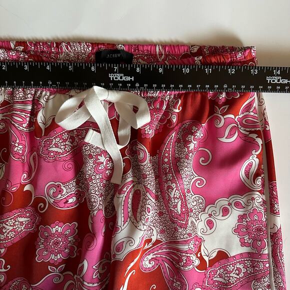 J. CREW Relaxed Pant Vintage Paisley Pink Rust Women’s size 4 - Picture 7 of 11